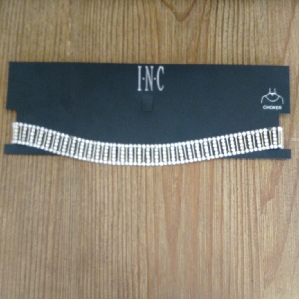 INC International Concepts Silver Crystal Choker
